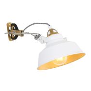 Lampe pince / applique murale blanche Nove 1320W avec douille E27 et interrupteur