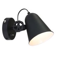 Black with white wall lamp Dolphin 1323ZW with E27 fitting