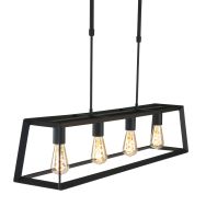 Black hanging lamp Buckley 1705ZW with 4 x E27 fittings