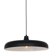 Hanging lamp Krisip 2677ZW Black with E27 fitting on fabric cord