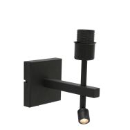 Applique Murale Noire Stang 2995ZW avec Lampe de Lecture (Sans Abat-Jour)