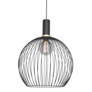 Hängelampe Aureole 3068ZW Schwarze Drahtlampe mit E27-Fassung Ø45