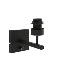 Black wall lamp Stang 3085ZW with rotary switch without shade