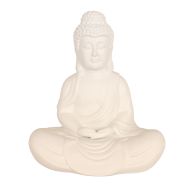 Tischleuchte Jazz 3107W, ein weißer Buddha mit E14-Fassung