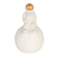 Tafellamp Jazz 3108W Witte astronaut met goudkleurig vizier