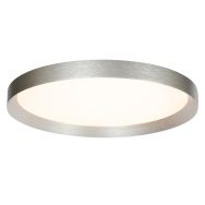 Staalkleurige plafondlamp Flady 3685ST Ø40cm