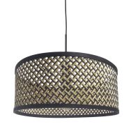 Black hanging lamp Sparkled Light 3753ZW with blank black bamboo shade