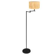 Vloerlamp Bella 3885ZW met beige-gele gevlochten gras kap