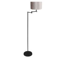 Vloerlamp Bella 3886ZW met zinc taupe fluweelachtige lampenkap