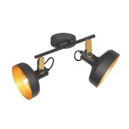 Black 2 light spot / wall lamp Prato 4119ZW