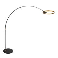 Lampadaire Arqué Noir Ringlux avec Détails Dorés – 4130GO – 4000 Lumensglux