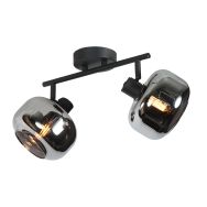 Black 2-Light Ceiling Spot Tenebris 4209ZW – Stylish Lighting with Smoke Glass