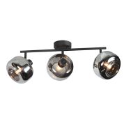 Black 3-Light Ceiling Spot Tenebris 4210ZW – Stylish Lighting with Smoke Glass