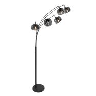 Zwarte 5-Lichts Vloerlamp Tenebris 4214ZW – Luxe en Sfeervolle Verlichting