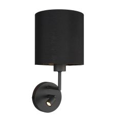 Applique Noor 1562ZW Noire avec lampe de lecture