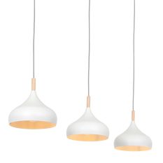 Witte Scandinavische hanglamp Bjorr 3099W 3 x E27 fitting