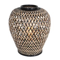 Lampe de table en bambou Maze 3131BE - Noir et naturel