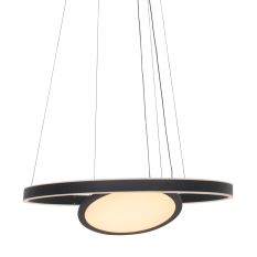 Hanging lamp Ringlux 3514ZW Black 60cm with inner plate