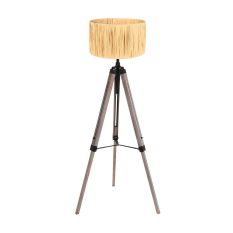 Floor lamp Triek 4101ZW tripod with a grass shade