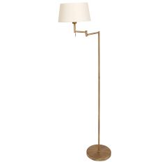 Bronze-colored floor lamp Bella 5894BR with cream-colored linen shade