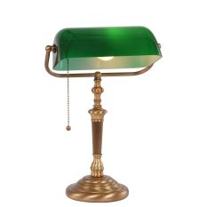 Table lamp Ancilla 6185BR Bronze E27 fitting with pull switch