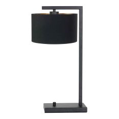 Black table lamp Stang 7195ZW with black linen shade