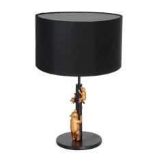 Gold with black table lamp Animaux 7203ZW with black gold linen shade