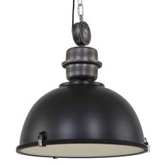 Hanglamp Bikkel XXL 7834ZW Zwart Ø52cm E27 fitting