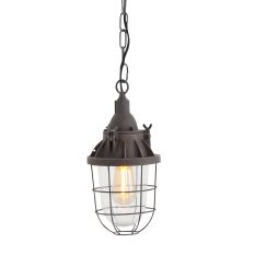 Brown hanging lamp Ebbe 7890B with E27 fitting