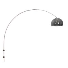 Steel-colored arc / wall lamp Sparkled Light 8201ST with gray plastic ball shade