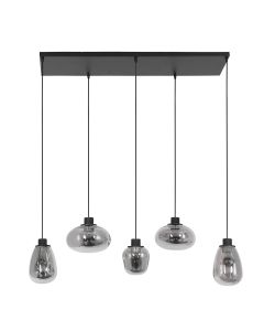 Hanglamp Reflexion 3078ZW Zwart E27 fitting 100cm breed