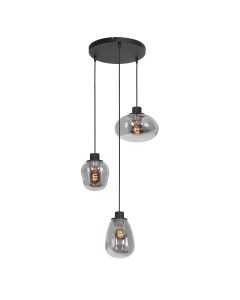 Hanging lamp Reflexion 3079ZW Black 3 light E27 fitting