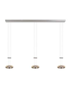 Hanglamp Piola 3501ST Staal 3 lichts 