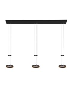 Hanglamp Piola 3501ZW Zwart 3 lichts 