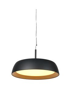 Hanging lamp Mykty 3689ZW black with gold Ø45 cm 3200 Lumen