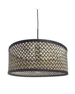 Black hanging lamp Sparkled Light 3753ZW with blank black bamboo shade