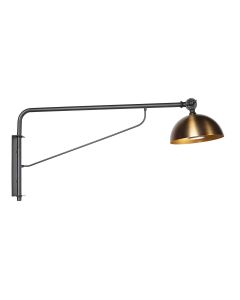 Zwart met bronzen wandlamp Pintino 4126ZW GU10 fitting