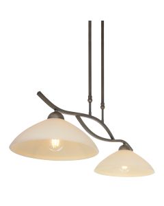 Hanglamp Capri 6836BR Brons 2 lichts met E27 fittingen