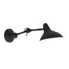 Black wall lamp Kasket 2693ZW with large fitting and switch