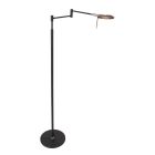 Lampadaire Turound 3082ZW Noir avec réflecteur en verre fumé