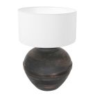 Table lamp Lyons 3468ZW Black with white linen shade