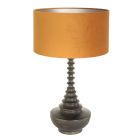 Lamp base Bois 3759ZW black brown with gold velvet shade