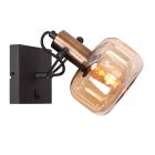 Wall lamp Glaslic 3864BR Bronze with amber glass