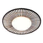 Black / bamboo ceiling lamp Aura Ø50 cm 3866ZW with 4-position function