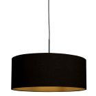 Black pendant lamp Sparkled Light 3960ZW with black linen shade