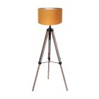 Floor lamp Triek 4103ZW tripod with a gold velvet shade