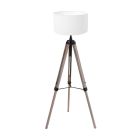 Floor lamp Triek 4105ZW tripod with a linen white shade