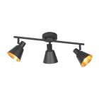 Black 3-light spotlight Oeroe 4115ZW with E14 fittings