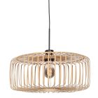 Black pendant lamp Sparkled Light 4152ZW with natural bamboo shade