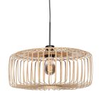 Black pendant lamp Sparkled Light 4184ZW with clear bamboo shade